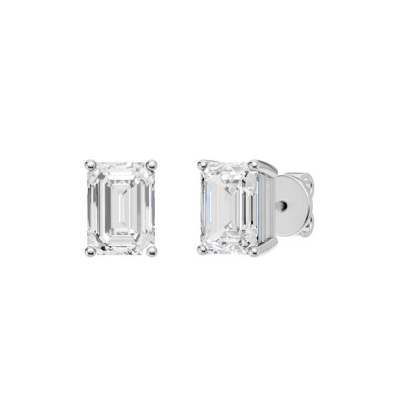 14K White Gold Lab Grown Diamond Studs Moore Jewelers Laredo, TX