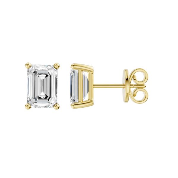 14K Yellow Gold Lab Grown Diamond Studs Image 2 Moore Jewelers Laredo, TX