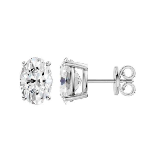 14K White Gold Lab Grown Diamond Studs Image 2 Moore Jewelers Laredo, TX