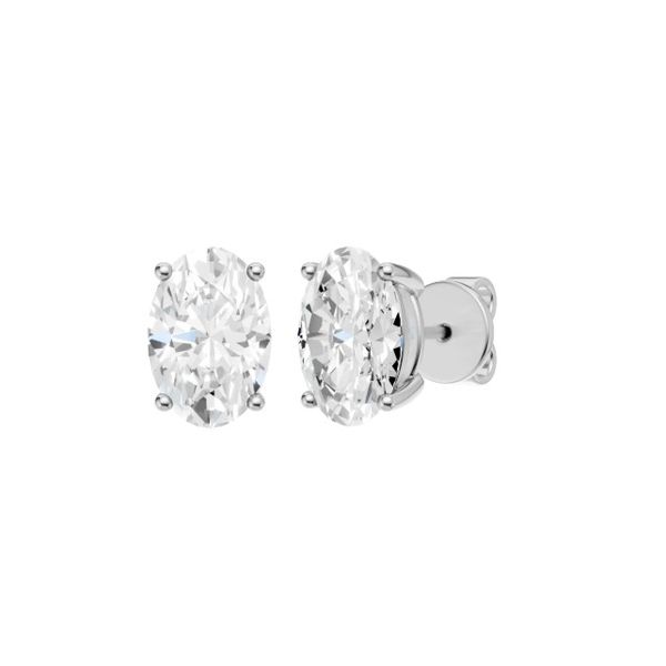 14K White Gold Lab Grown Diamond Studs Moore Jewelers Laredo, TX