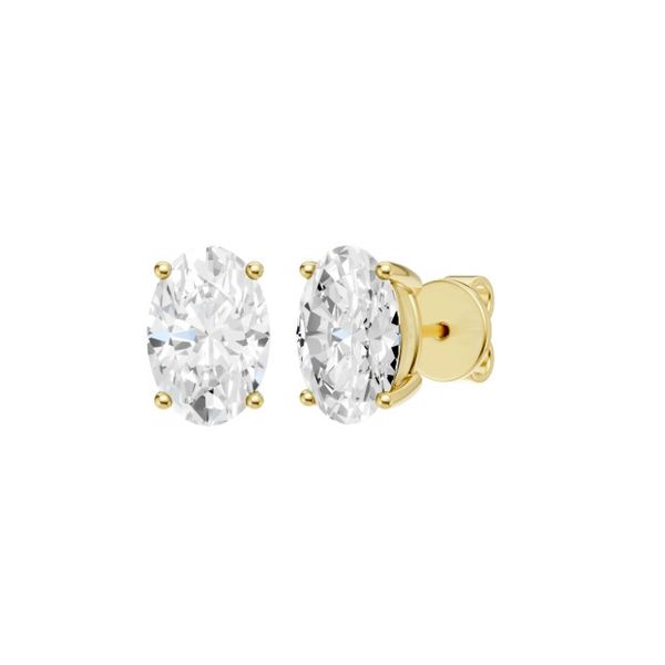 14K Yellow  Gold Lab Grown Diamond Studs Moore Jewelers Laredo, TX