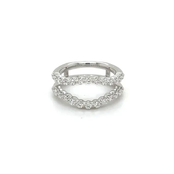 14K White Gold Diamond Ring Guard Moore Jewelers Laredo, TX