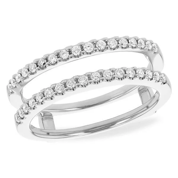 14K White Gold Diamond Ring Guard Moore Jewelers Laredo, TX