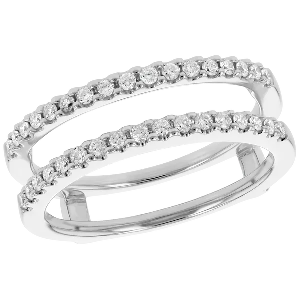 14K White Gold Diamond Ring Guard Moore Jewelers Laredo, TX