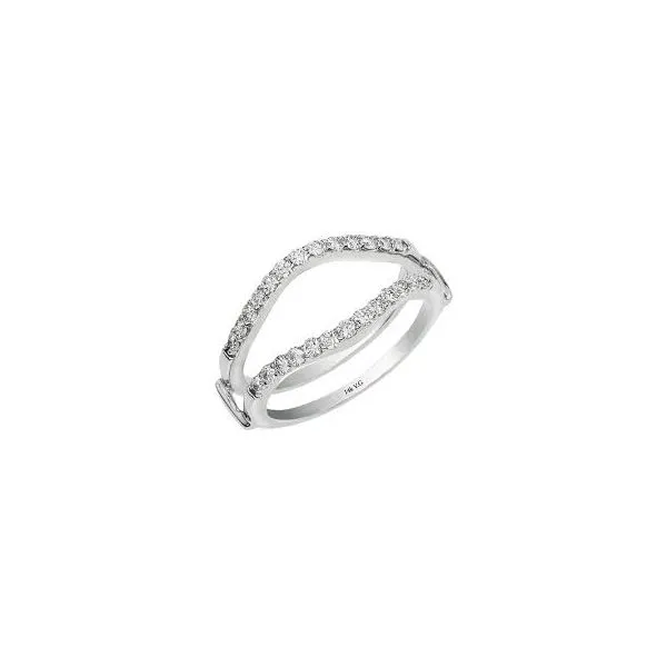 14K White Gold Diamond Curved Ring Guard Moore Jewelers Laredo, TX