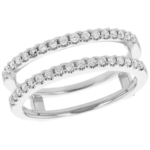 14K White Gold Diamond Ring Guard Moore Jewelers Laredo, TX