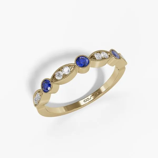 14K White Gold Milgrain Marquise Station Band Image 2 Moore Jewelers Laredo, TX