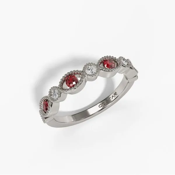 14K White Gold Alternating Marquise Milgrain Band Moore Jewelers Laredo, TX