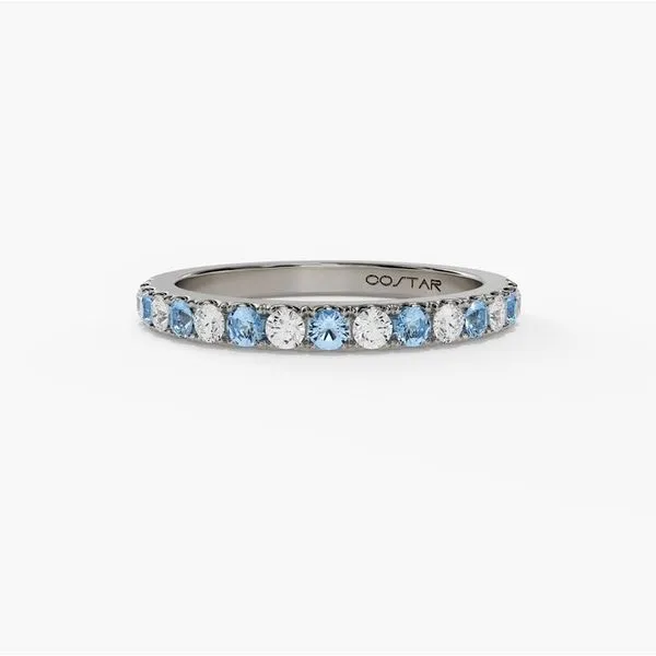14K White Gold Alternating Micropave Band Moore Jewelers Laredo, TX