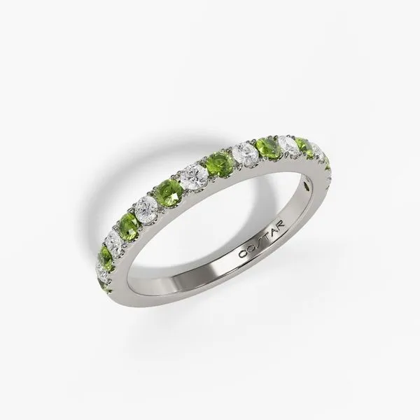 14K White Gold Alternating Micropave Band Moore Jewelers Laredo, TX