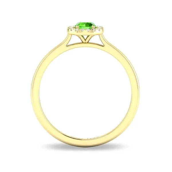 10K Yellow Gold Halo Birthstone Ring Image 3 Moore Jewelers Laredo, TX