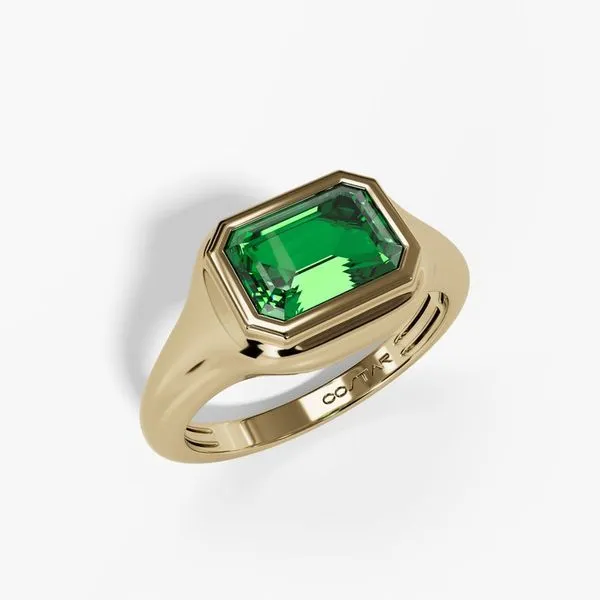 10K Yellow Gold Bezel Birthstone Ring Image 2 Moore Jewelers Laredo, TX