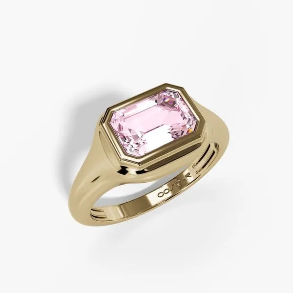 10K Yellow Gold Bezel Birthstone Ring Image 2 Moore Jewelers Laredo, TX