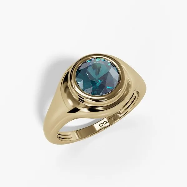 10K Yellow Gold Bezel Birthstone Ring Image 2 Moore Jewelers Laredo, TX
