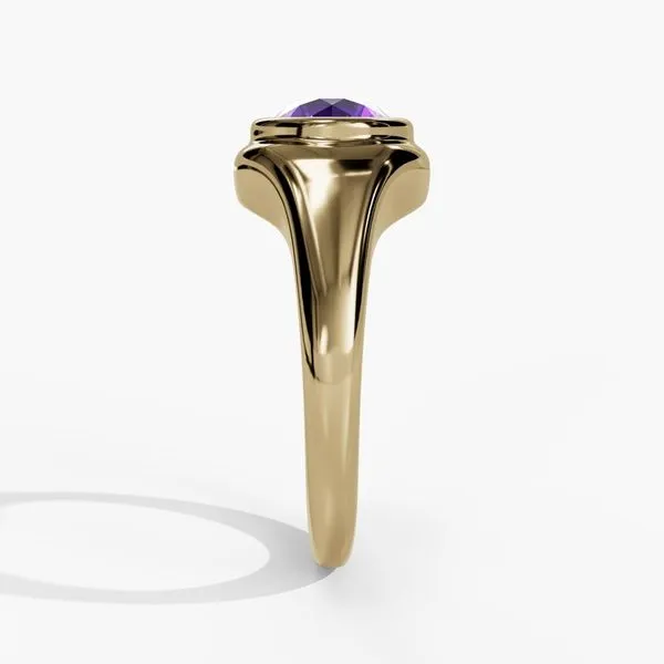 10K Yellow Gold Bezel Birthstone Ring Image 3 Moore Jewelers Laredo, TX