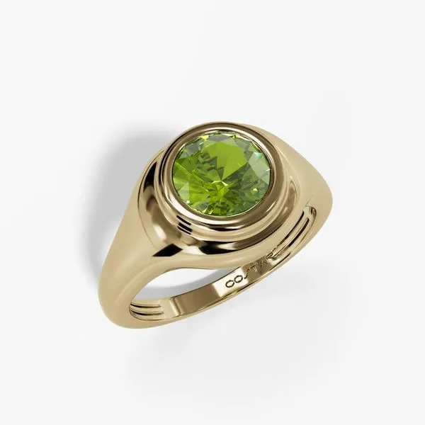 10K Yellow Gold Bezel Birthstone Ring Image 2 Moore Jewelers Laredo, TX
