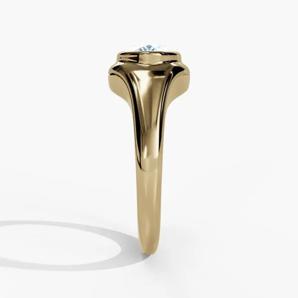 10K Yellow Gold Bezel Birthstone Ring Image 3 Moore Jewelers Laredo, TX
