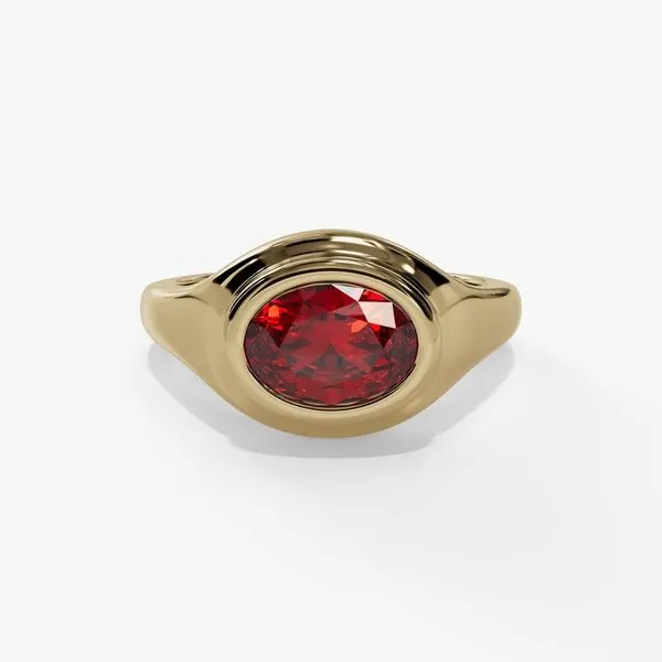 10K Yellow Gold Bezel Birthstone Ring Moore Jewelers Laredo, TX