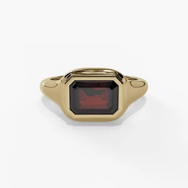 10K Yellow Gold Bezel Birthstone Ring Moore Jewelers Laredo, TX