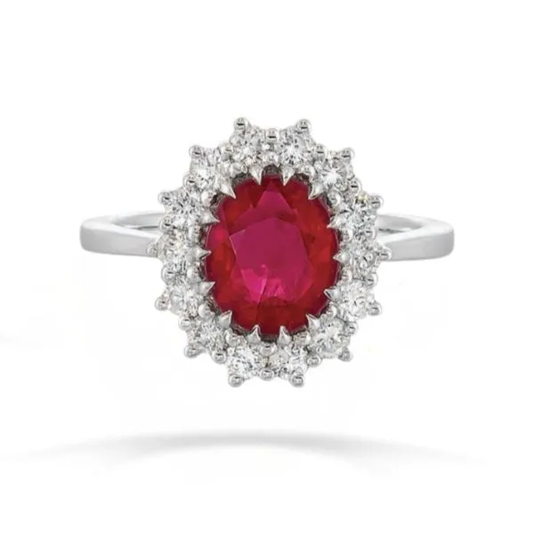 14K White Gold Ruby And Diamond Fashion Ring Moore Jewelers Laredo, TX