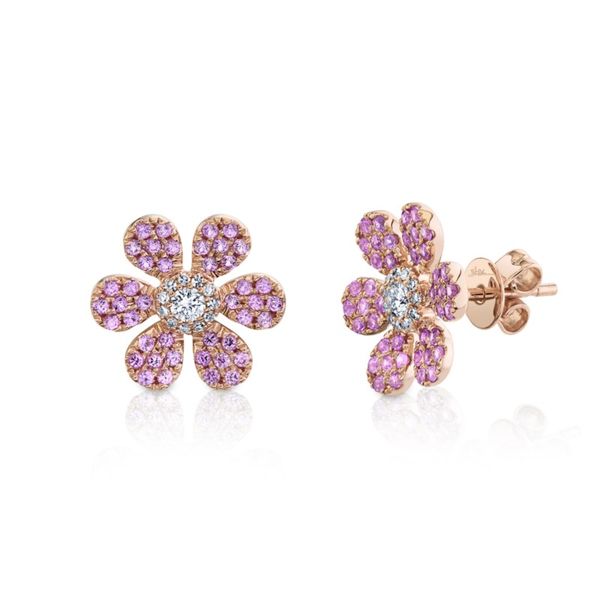14K Rosé Flower Stud Earrings Moore Jewelers Laredo, TX