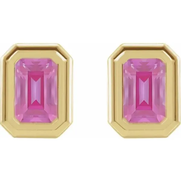 10K Yellow Gold Bezel Birthstone Earrings Moore Jewelers Laredo, TX