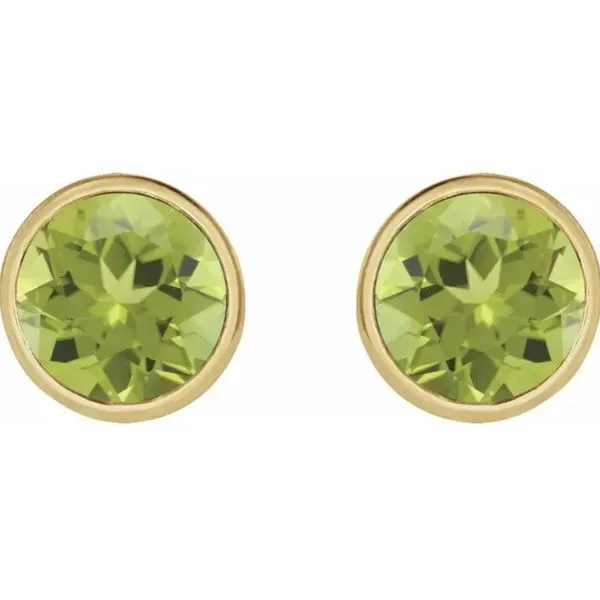 10K Yellow Gold Bezel Birthstone Earrings Moore Jewelers Laredo, TX