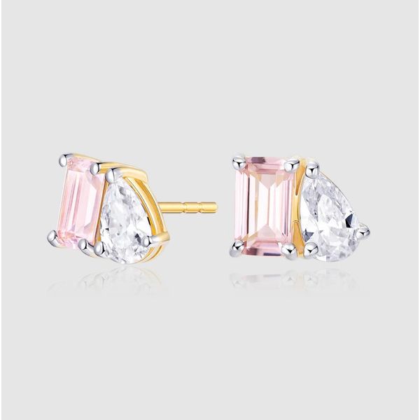 14K Gold Toi et Moi Stud Earrings Moore Jewelers Laredo, TX