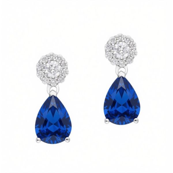 14K White Gold Ruby Drop Earrings Moore Jewelers Laredo, TX
