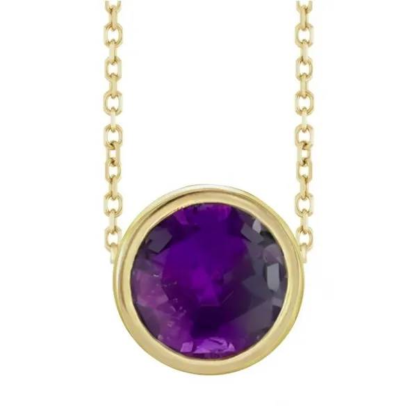 10K Yellow Gold Birthstone Bezel Pendant Moore Jewelers Laredo, TX