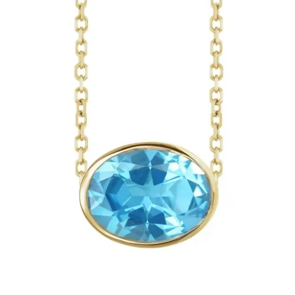 10K Yellow Gold Birthstone Bezel Pendant Moore Jewelers Laredo, TX