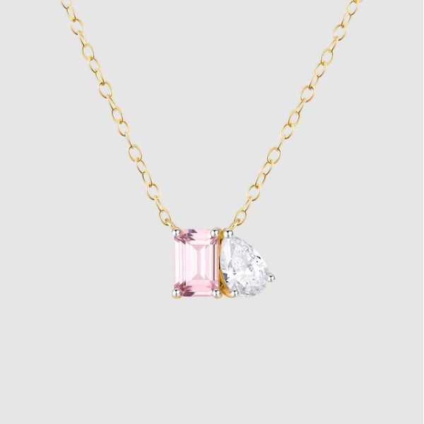 14K Yellow Gold Toi et Moi Necklace Moore Jewelers Laredo, TX