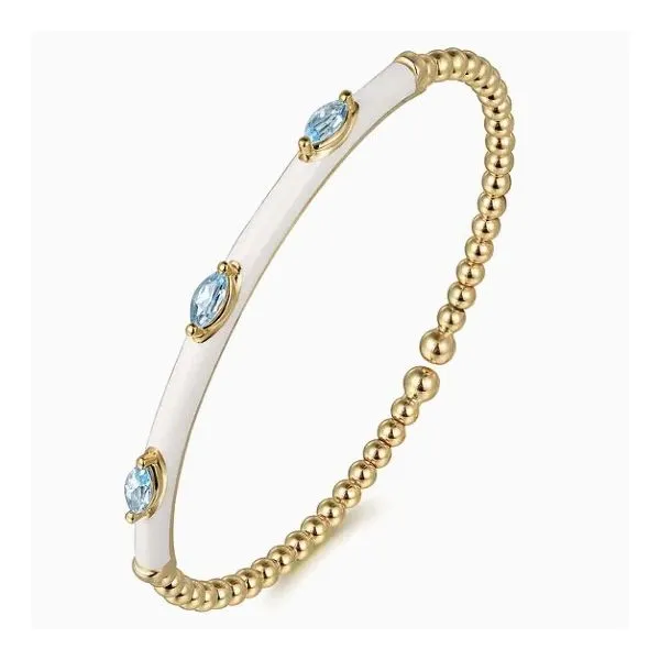 14K Yellow Gold Bujukan Cuff Bracelet Image 2 Moore Jewelers Laredo, TX