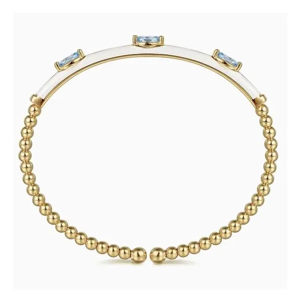 14K Yellow Gold Bujukan Cuff Bracelet Image 3 Moore Jewelers Laredo, TX