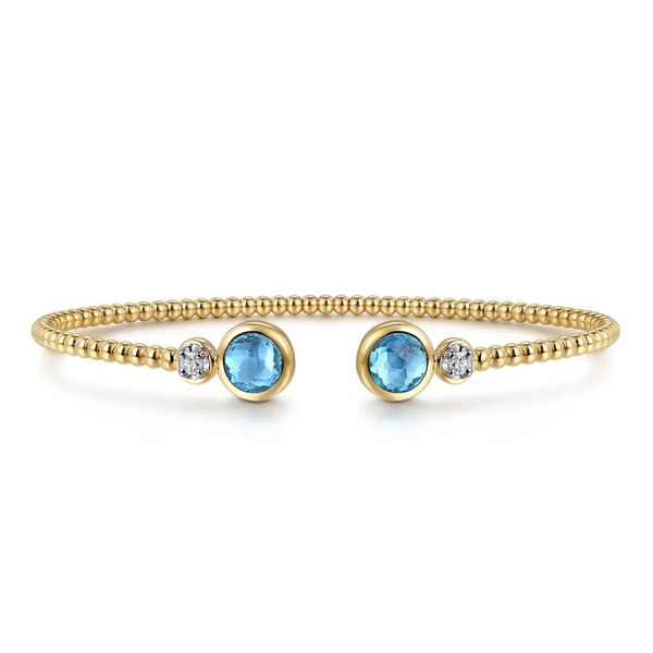 14K Yellow Gold Bujukan Open Cuff Bracelet Image 2 Moore Jewelers Laredo, TX