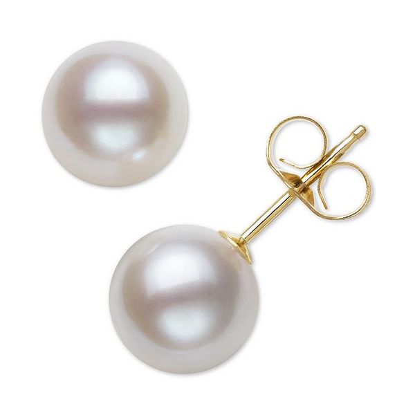 14K Yellow Gold Pearl Stud Earrings Moore Jewelers Laredo, TX