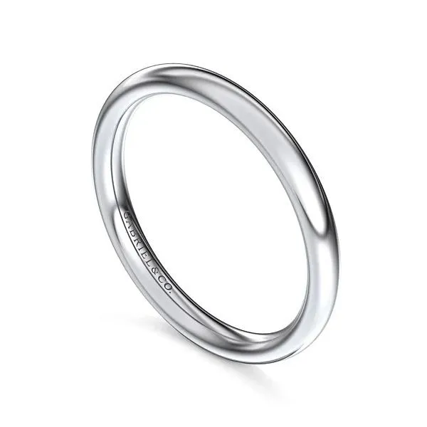 14K White Gold Polished Wedding Band Moore Jewelers Laredo, TX