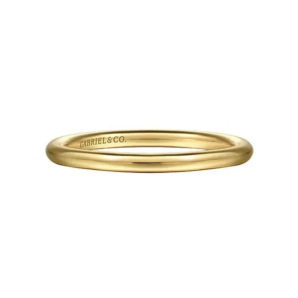 14K Yellow Gold Polished Wedding Band Image 2 Moore Jewelers Laredo, TX