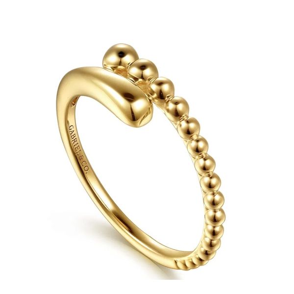 14K Yellow Gold Bypass Fashion Ring Image 2 Moore Jewelers Laredo, TX