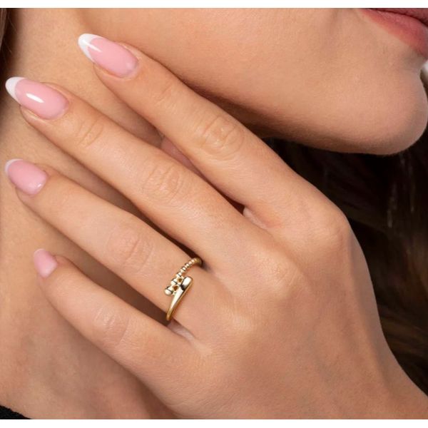 14K Yellow Gold Bypass Fashion Ring Image 3 Moore Jewelers Laredo, TX