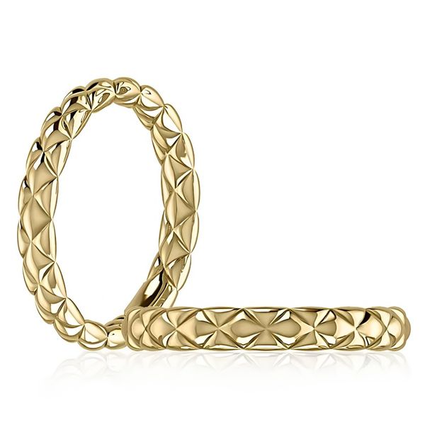 14K Gold Quilted Stackable Ring Image 2 Moore Jewelers Laredo, TX