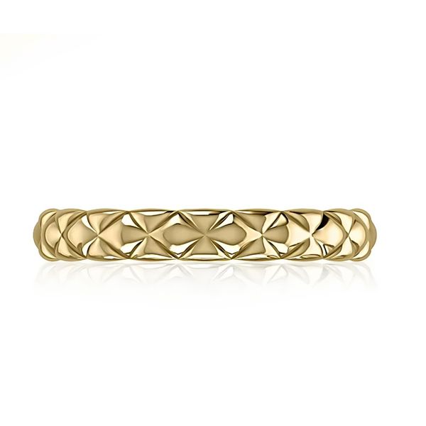 14K Gold Quilted Stackable Ring Moore Jewelers Laredo, TX