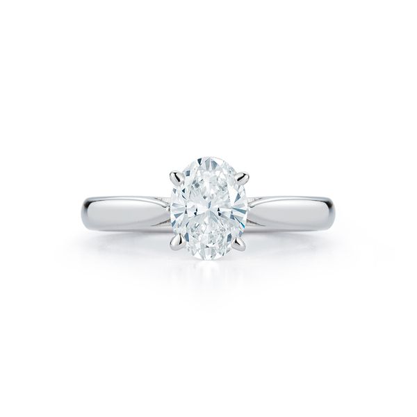 18K White Gold Solitaire Diamond Semi-Mount Ring Moore Jewelers Laredo, TX