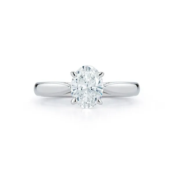 18K White Gold Solitaire Diamond Semi-Mount Ring Moore Jewelers Laredo, TX