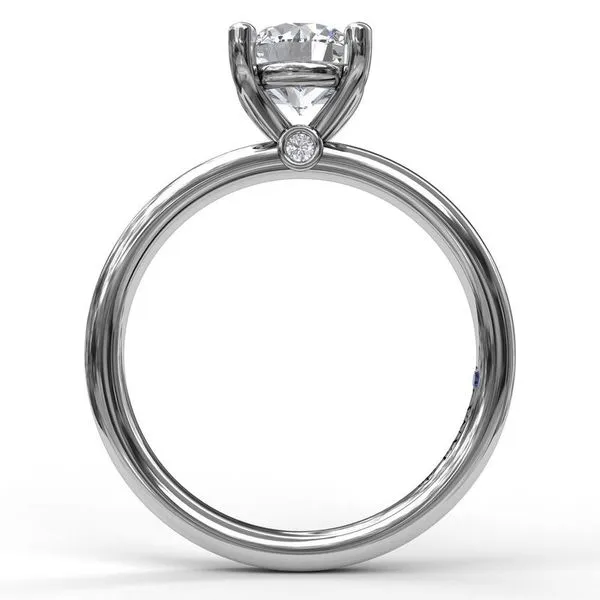 14K White Gold Solitaire Mounting Image 3 Moore Jewelers Laredo, TX