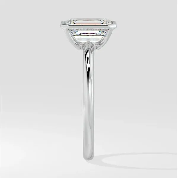 14K White Gold Radiant Bezel Solitaire Mounting Image 2 Moore Jewelers Laredo, TX
