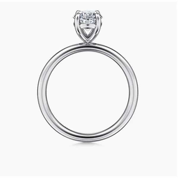 14K White Gold Oval Solitaire Mounting Image 3 Moore Jewelers Laredo, TX