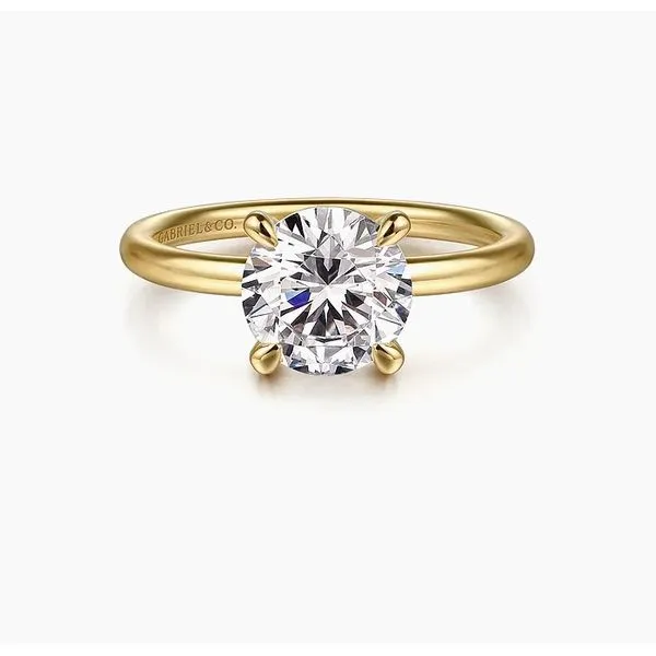 14K Yellow Gold Round Solitaire Mounting Moore Jewelers Laredo, TX
