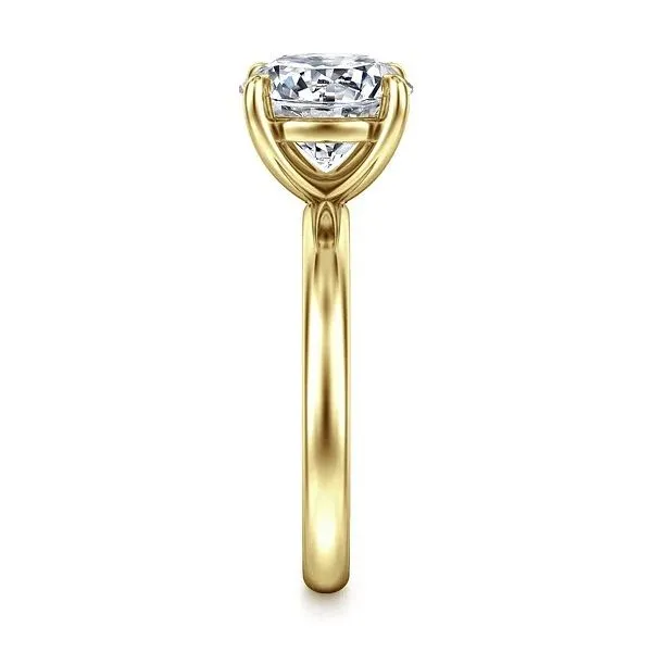 14K Yellow  Gold Solitaire Mounting Image 3 Moore Jewelers Laredo, TX