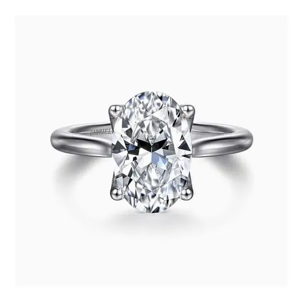 14K White Gold Lotus Solitaire Mounting Moore Jewelers Laredo, TX